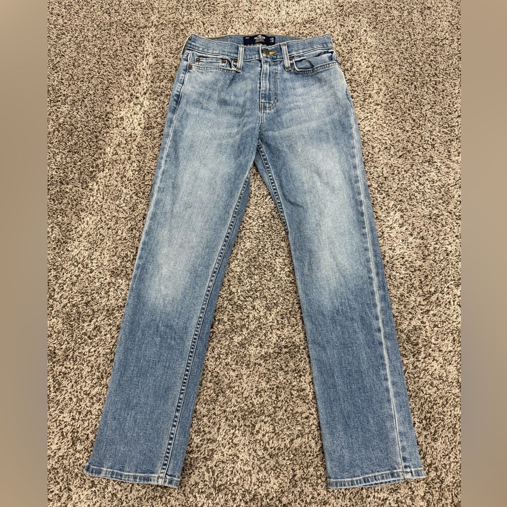 Hollister Light Blue Slim Straight Jeans Size 26x30